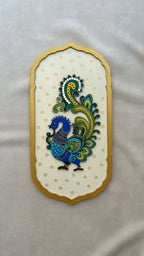 Hand-Painted Peacock Theme MDF Wood Wall Decor